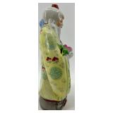 Chinese Elder Figure and Yellow Basket Vase