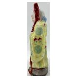 Chinese Elder Figure and Yellow Basket Vase