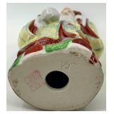 Chinese Elder Figure and Yellow Basket Vase