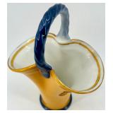 Chinese Elder Figure and Yellow Basket Vase