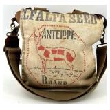 Antelope Brand Canvas Messenger Bag and Blue Embossed Patricia Nash Handbag Set