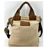 Antelope Brand Canvas Messenger Bag and Blue Embossed Patricia Nash Handbag Set