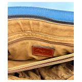 Antelope Brand Canvas Messenger Bag and Blue Embossed Patricia Nash Handbag Set