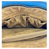 Antelope Brand Canvas Messenger Bag and Blue Embossed Patricia Nash Handbag Set