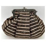 Set of 2 Antique Handbags with Ornate Metal Frames