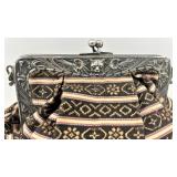 Set of 2 Antique Handbags with Ornate Metal Frames