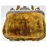 Set of 2 Antique Handbags with Ornate Metal Frames