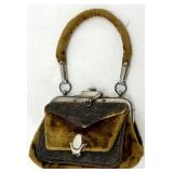 Set of 2 Antique Handbags with Ornate Metal Frames