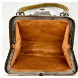 Set of 2 Antique Handbags with Ornate Metal Frames