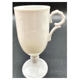 Set of 11 White Pedestal Porcelain Irish Coffee Mugs
