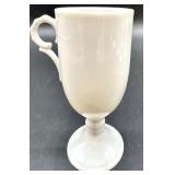 Set of 11 White Pedestal Porcelain Irish Coffee Mugs
