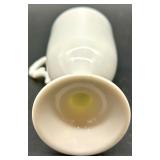 Set of 11 White Pedestal Porcelain Irish Coffee Mugs