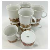 Rosenthal Germany Porcelain Dinnerware Set with Gold Floral Pattern