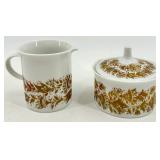 Rosenthal Germany Porcelain Dinnerware Set with Gold Floral Pattern