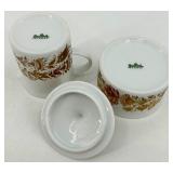 Rosenthal Germany Porcelain Dinnerware Set with Gold Floral Pattern