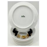 Rosenthal Germany Porcelain Dinnerware Set with Gold Floral Pattern