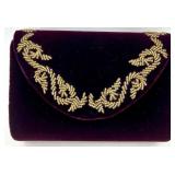 Collection of 4 Vintage Velvet and Leather Clutch Bags and Coin Purse