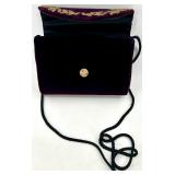 Collection of 4 Vintage Velvet and Leather Clutch Bags and Coin Purse