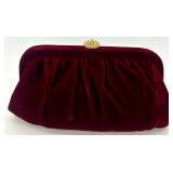Collection of 4 Vintage Velvet and Leather Clutch Bags and Coin Purse