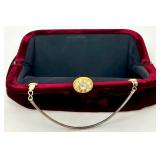 Collection of 4 Vintage Velvet and Leather Clutch Bags and Coin Purse