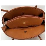 Bottega Inspired Tan Quilted Faux Leather Handbag with Shoulder Strap