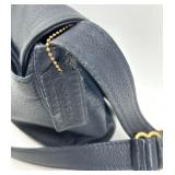 Coach Navy Leather Crossbody Bag with Adjustable Strap