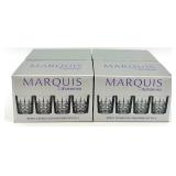 Marquis by Waterford - Set of 6 Gold and Silver Swirl Old Fashioned Glasses