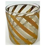 Marquis by Waterford - Set of 6 Gold and Silver Swirl Old Fashioned Glasses