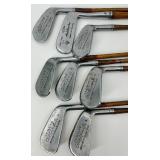 Vintage Spalding Bobby Jones Golf Clubs Hickory Shaft Irons