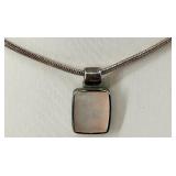 Sterling Silver Necklace and Mexico 925 Drop Earrings Set