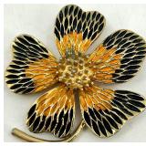 Vintage Costume Jewelry Lot - Brooches, Earrings, and Bracelets