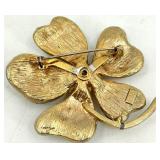 Vintage Costume Jewelry Lot - Brooches, Earrings, and Bracelets