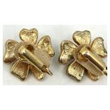 Vintage Costume Jewelry Lot - Brooches, Earrings, and Bracelets