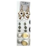 Assorted Collection of Fashion Earrings Including Hoops, Dangles, and Studs