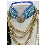 Large Assorted Costume Jewelry Lot with Beaded Necklaces and Pendants