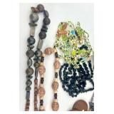 Large Assorted Costume Jewelry Lot with Beaded Necklaces, Bracelets, and Pins