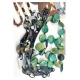 Large Assorted Costume Jewelry Lot with Beaded Necklaces, Bracelets, and Pins