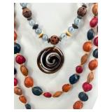 Large Assorted Costume Jewelry Lot with Beaded Necklaces, Bracelets, and Pins