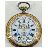 Antique MANEEL Pocket Watch and Vintage Eyeglasses with Case