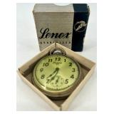 Collection of 3 Vintage Pocket Watches and Coin-Style Desk Clock including Lenox and Seiko