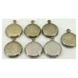 Ornate Pocket Watch Style Lockets/Cases with Engraved Design