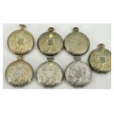 Ornate Pocket Watch Style Lockets/Cases with Engraved Design