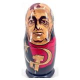 Set of 5 Soviet Leaders Russian Matryoshka Nesting Dolls Hand Painted
