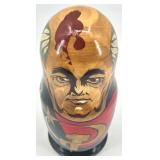 Set of 5 Soviet Leaders Russian Matryoshka Nesting Dolls Hand Painted