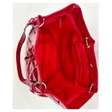 Set of 3 Handbags and Wallets - Red Tote, Red Clutch, Beaded Floral Bag