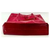 Set of 3 Handbags and Wallets - Red Tote, Red Clutch, Beaded Floral Bag