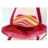 2 Tote Bags and 1 Purple Sequin Zipper Pouch