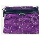 2 Tote Bags and 1 Purple Sequin Zipper Pouch