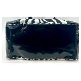 Zebra Print Duffel Bag with 2 Black and Pink Accessory Pouches