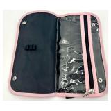 Zebra Print Duffel Bag with 2 Black and Pink Accessory Pouches